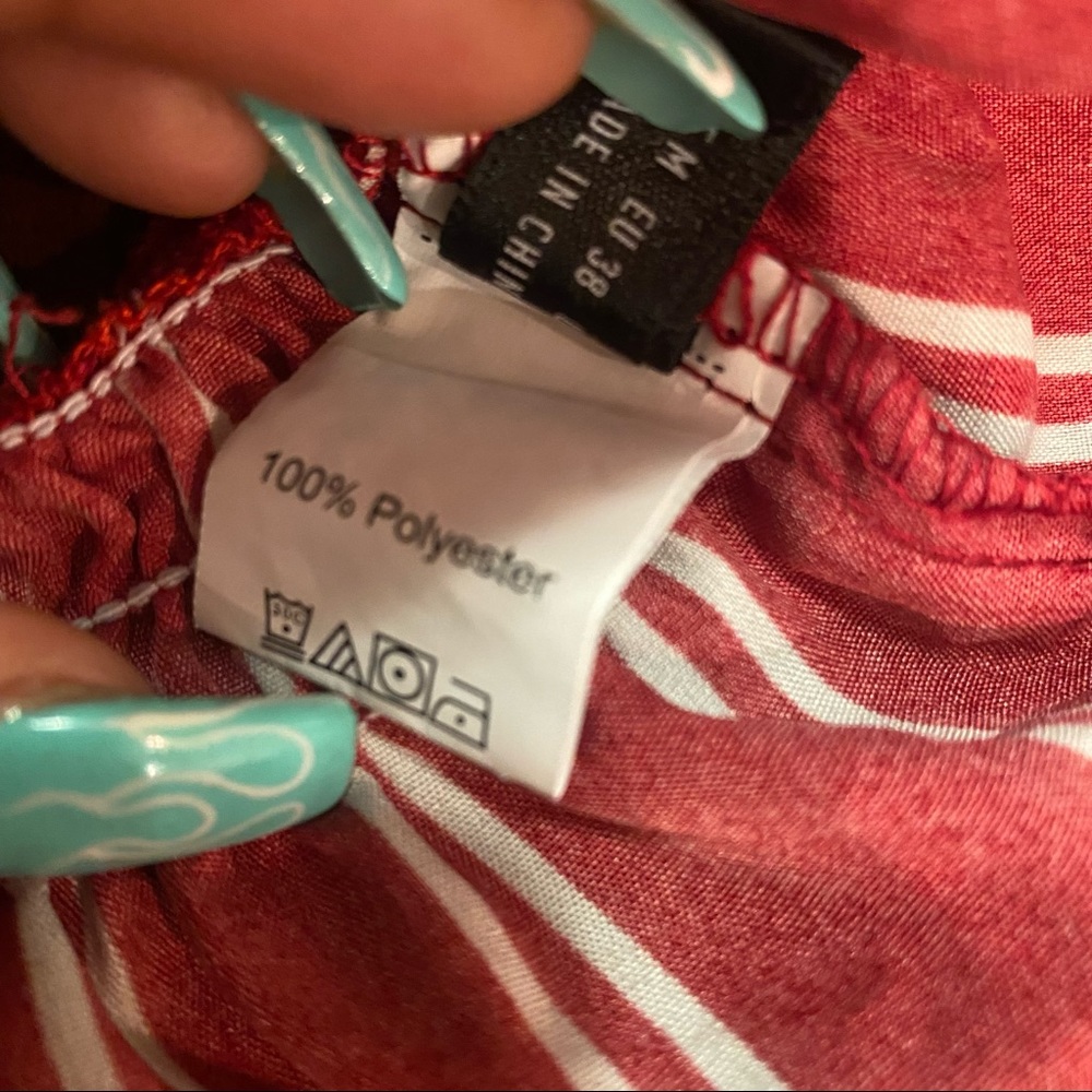 COPY - SHEIN red striped shorts set size M, NWOT 🤎 - Picture 13 of 15